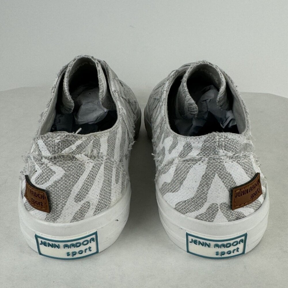 Jenn Ardor Canvas Sneakers Womens Size 6.5 Gray Animal Print Slip On Laceless - Picture 6 of 13